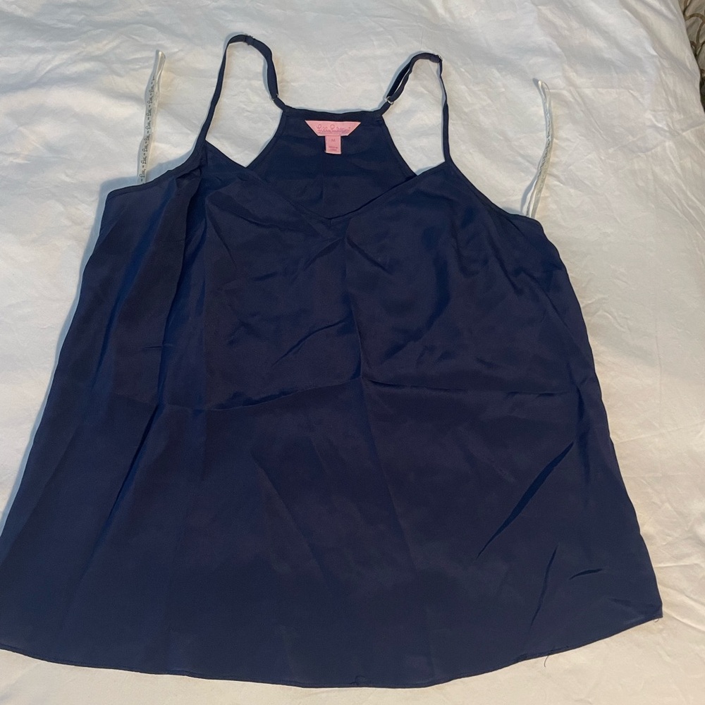 Lilly Pulitzer Navy Silk Cami